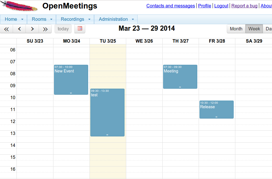 Plan meetings with integrated calendar